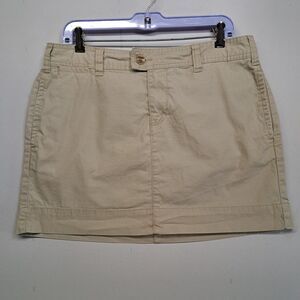 GAP Favorite Khaki Mini Skirt Size 12 Tan Cotton 2000s Y2K Low Rise Casual
